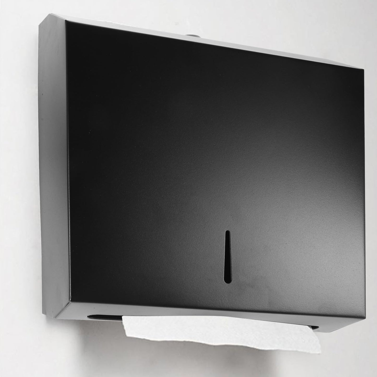 Cabilock Wall-Mounted Bath Bag Dispenser C Fold Paper Towel Dispenser Multi-Fold Towel Dispenser (Black)