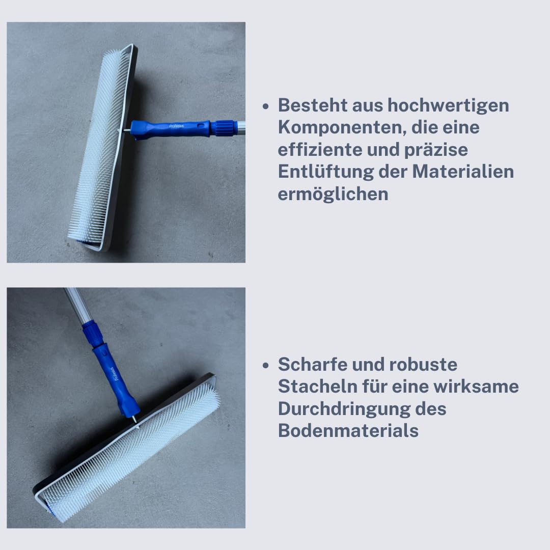 50cm Spike Roller Ventilation Roller Leveling Roller Hedgehog Roller Nail Roller + Bracket (31mm Spike Length)