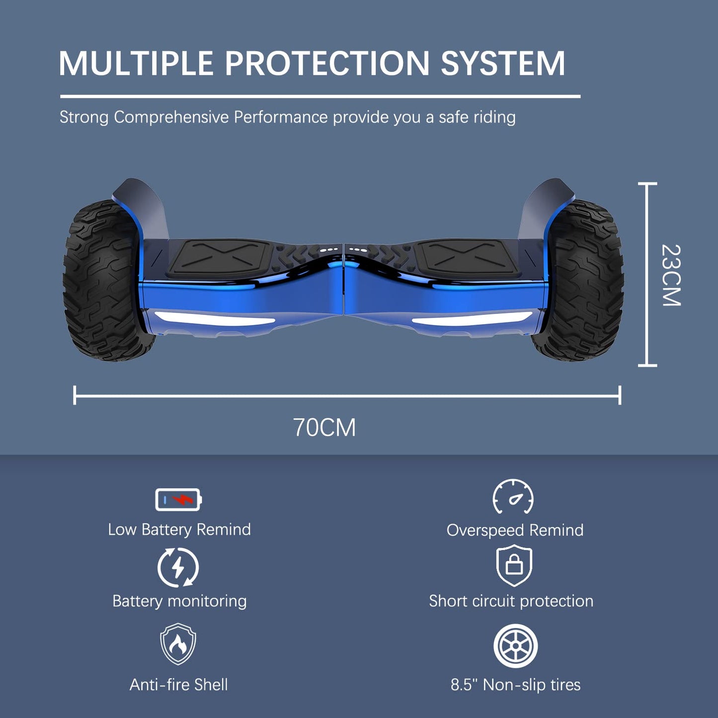 RCB Hoverboards SUV with Seat Hoverboards Off-Road, App-enabled Bluetooth Hoverboards, 8.5'' Hummer + Hoverkart Go Kart for Self Balancing hoverboards, Gift for Kids