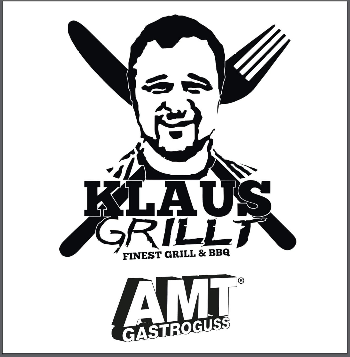 AMT Gastroguss Klaus grills German Oven Set, large version, 42x28 cm, German Oven Roaster/German Oven Cast Lid with grill base, cast aluminum, Lotan® non-stick coating, AMZN-KG-4228-Set