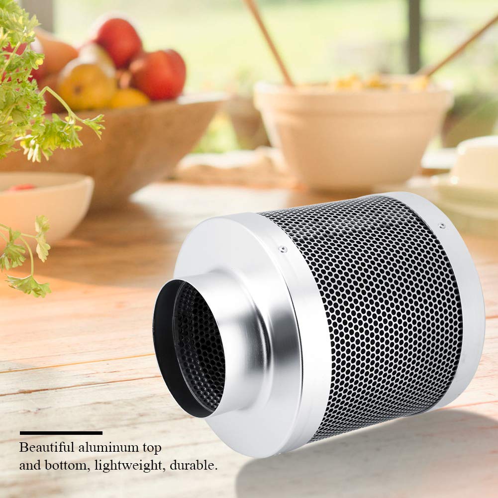 Cocoarm activated charcoal filter stainless steel charcoal filter activated charcoal carbon air filter reducing allergens and odors for bathroom office hotel 4inch diameter 200mm