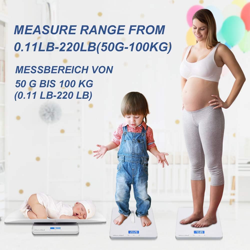 Baby Scale Digital 50g to 100Kg | Children's Scale, Baby Scale | Infant Scale, Breastfeeding Scale Baby - with hold function and detachable tray
