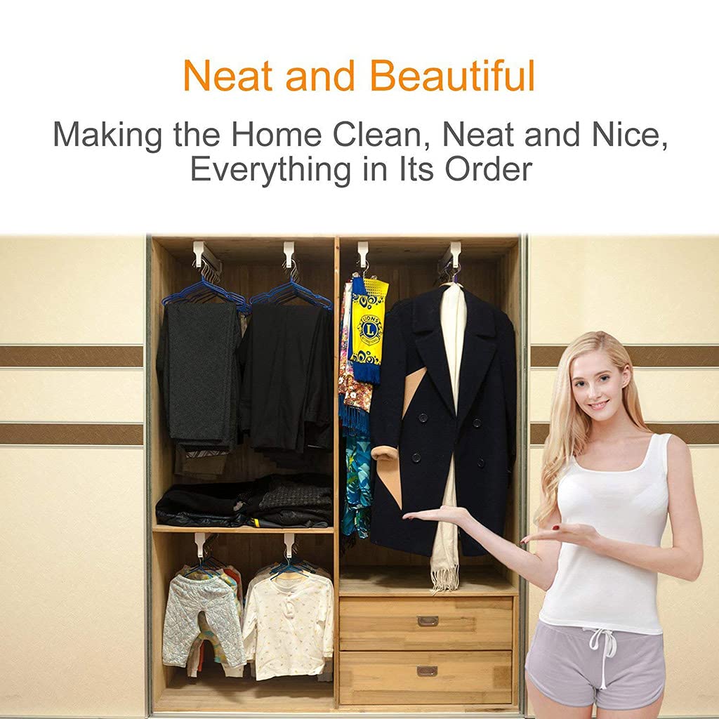 Pull-out clothes rail for pulling out the hangers, adjustable wardrobe clothes rail (700mm)