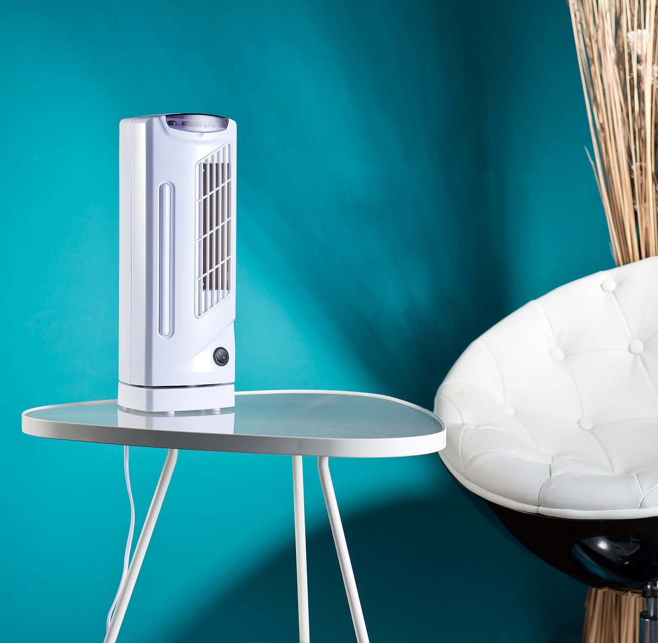 Sichler Household Appliances Bladeless Fan: Table Tower Fan VT-130.T with 90° oscillation, 3 speeds, 25 W (Tower fan, bladeless fan, cooler)