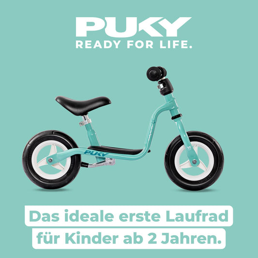 PUKY LR M Aqua Green | Balance bike for ages 2 and up | Kids' toy for ages 2 and up | Scooter with footboard | Training bike with safety handlebars | Adjustable handlebar & seat height