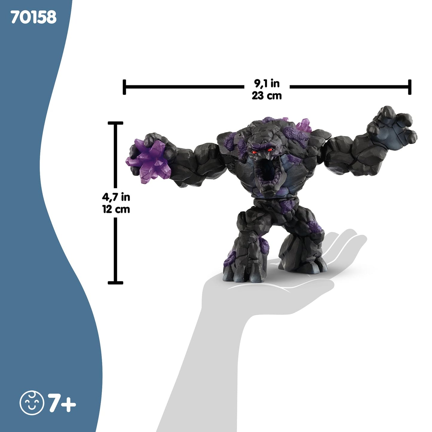 SCHLEICH ELDRADOR Creatures | Shadowstone Monster 70158 | ELDRADOR Monster figure with movable jaw and arms | great gift for boys and girls | ages 7+ | 23 x 8 x 12 cm