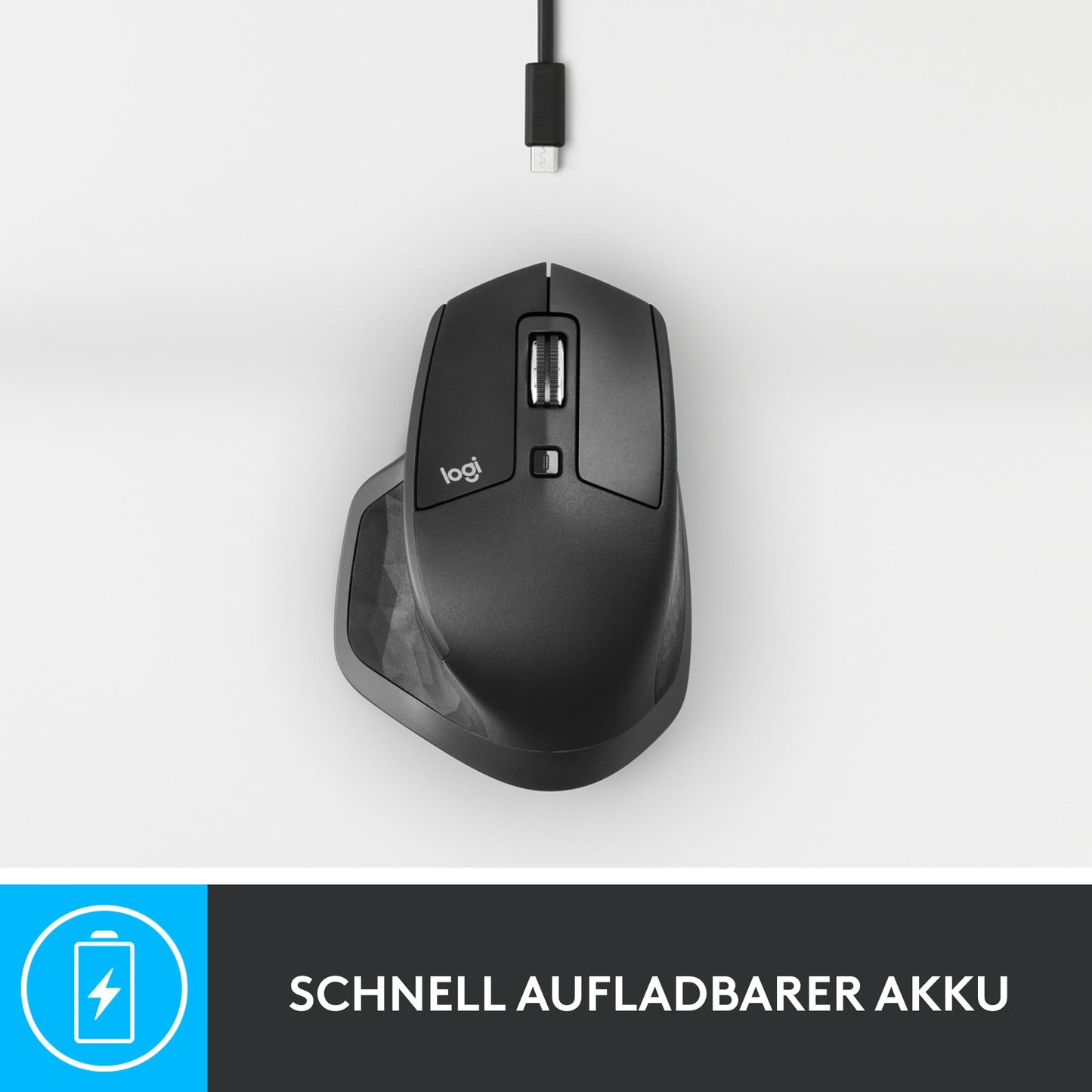 Logitech MX Master 2S Bluetooth Edition wireless mouse, multi-surface, super fast scrolling, ergonomic, rechargeable, connects to up to 3 Mac/PC computers - Graphite