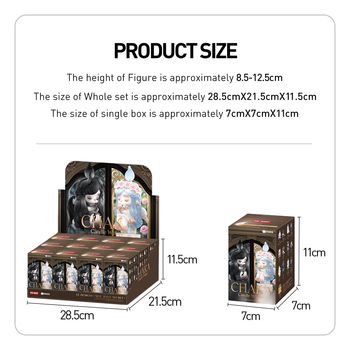 POP MART Chaka Candle Whisper Series Figures Anime Action Figures Collectible Art Toys Toys Figures Gift Whole Set