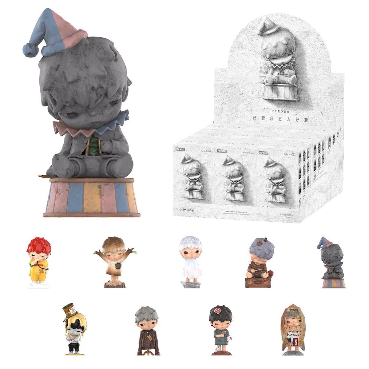 POP MART HIRONO Reshape Figurine 9PC Pop Figures Random Figures Action Figures Collectible Figures and Collector Art Toys Toy Figures Gift