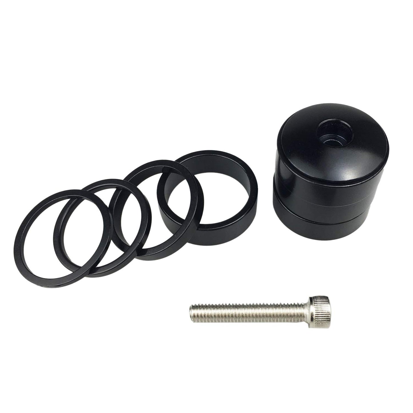 PLAIN Bicycle Ahead Stem Spacer 1/8" Aluminum MTB Road Bike Spacers Headset Spacer with Ahead Cap 2/3/5/10mm (8 Pieces)