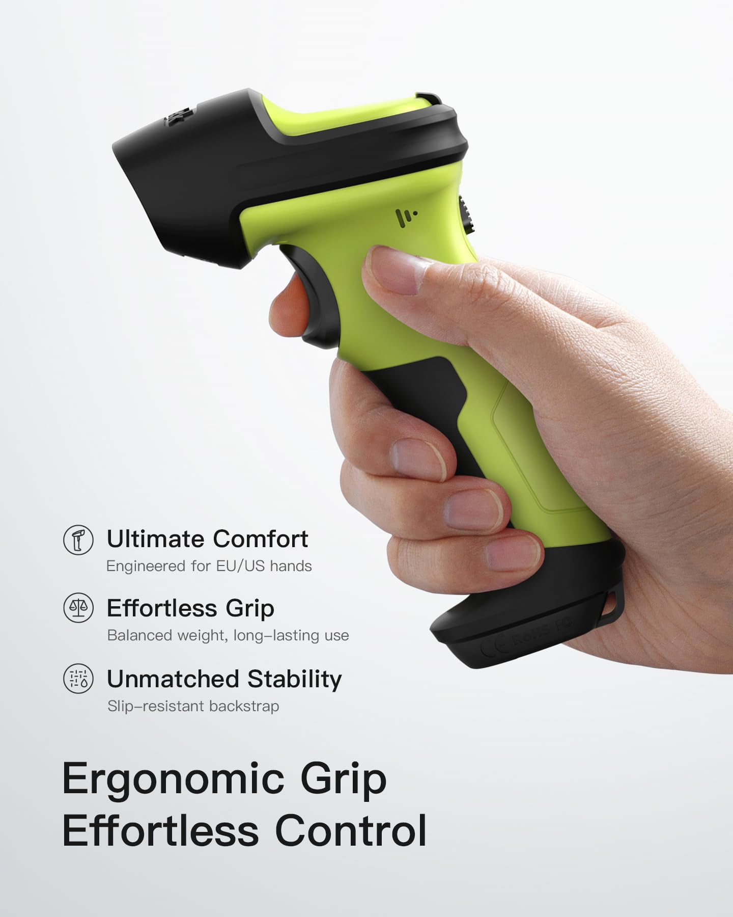 Inateck Barcode Scanner Wireless 2.4 GHz, 35m range, automatic fast and accurate scanning, 180 days standby time, BCST-60