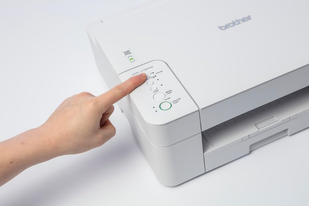 Brother DCP-J1200W 3-in-1 color inkjet multifunction device (printer, scanner, copier) with WLAN.