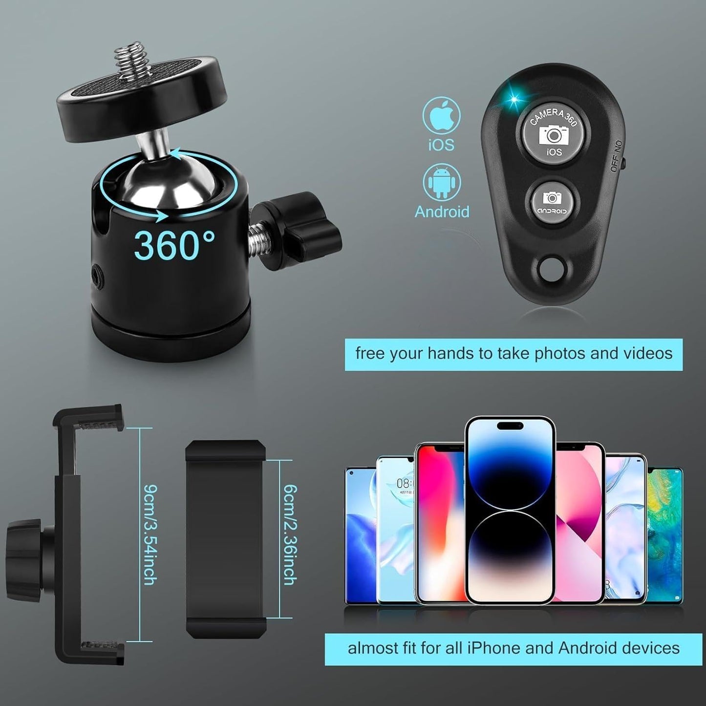 11.5 inch ring light with tripod for phone, large tripod for smartphone with ring light, selfie ring light phone tripod holder with ring light for photography, YouTube, TikTok, video, makeup.