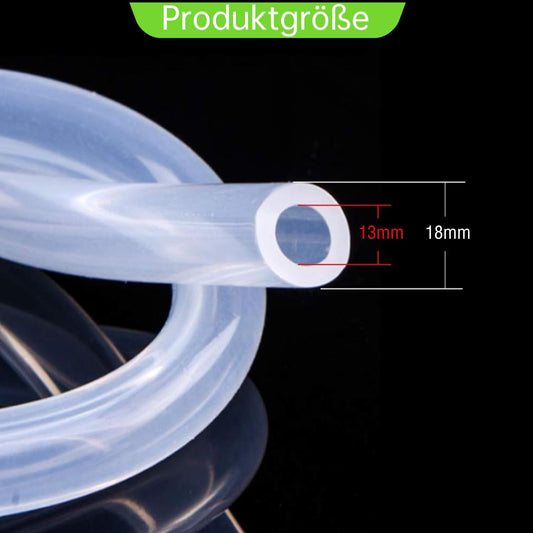 Uxney Silicone Hose - Transparent Rubber Hose for household, drinking water, industry - 13mm ID x 18mm OD, 2.5mm wall thickness, 5 meter length
