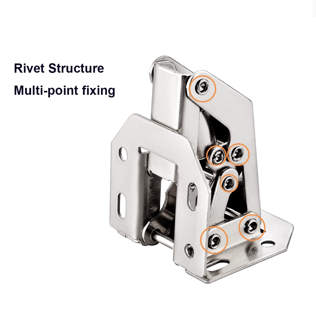 Qrity 8x Spring Opening Angle 90° Butt Hinge for Kitchen Cabinet Doors, No Slot Required, Suitable for Door Panel Thickness 4-22mm.