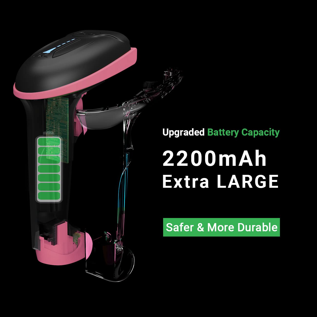 Tera Wireless Barcode Scanner Handheld 1D Laser Wireless and USB Wired with Battery Level Indicator, Extra Large 2200mAh Battery and Ergonomic Design, Patent No.: EU008489413, Upgrade Model 5100 Pink