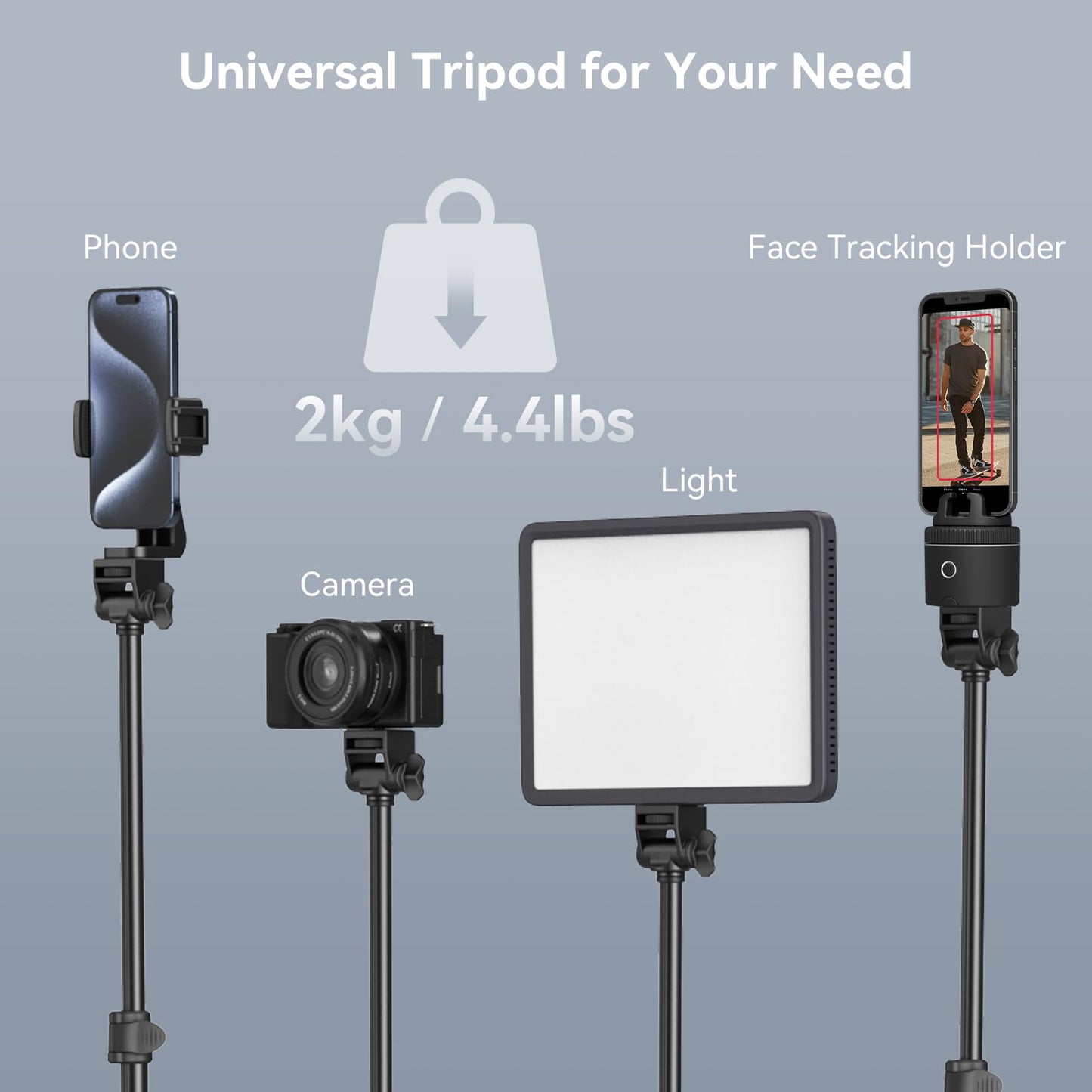 SMALLRIG Phone Tripod with Remote Control, 67-inch Camera Tripod, portable, reversible, universal tripod light stand, for photography, vlogging, selfies, and live streaming, Encore PT-30-4363