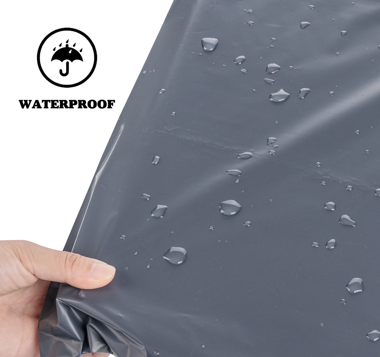 100 shipping bags plastic mailing envelopes with 4 sizes, self-adhesive and opaque, shipping bag merchandise bags plastic courier envelope shipping bags for clothing goods and textiles, Gray