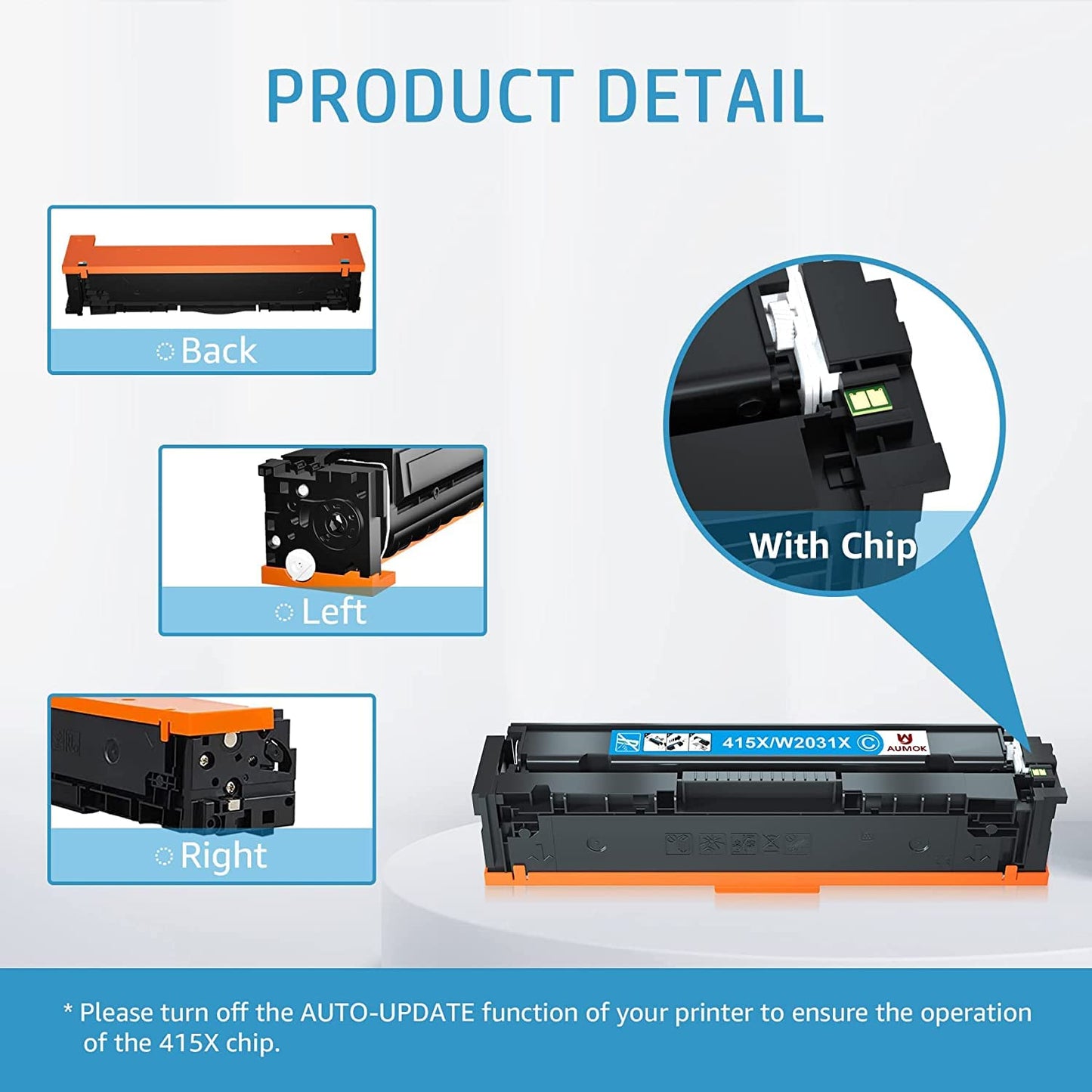 4-pack 415X (W2030A) toner with chip compatible for Hp 415A multipack HP 415X replacement for Hp Color Laserjet pro MFP M479fdw M479dw M479fdn M454dw M479fnw M454dn W2030X W2032A W2033A W2031A M479 M454