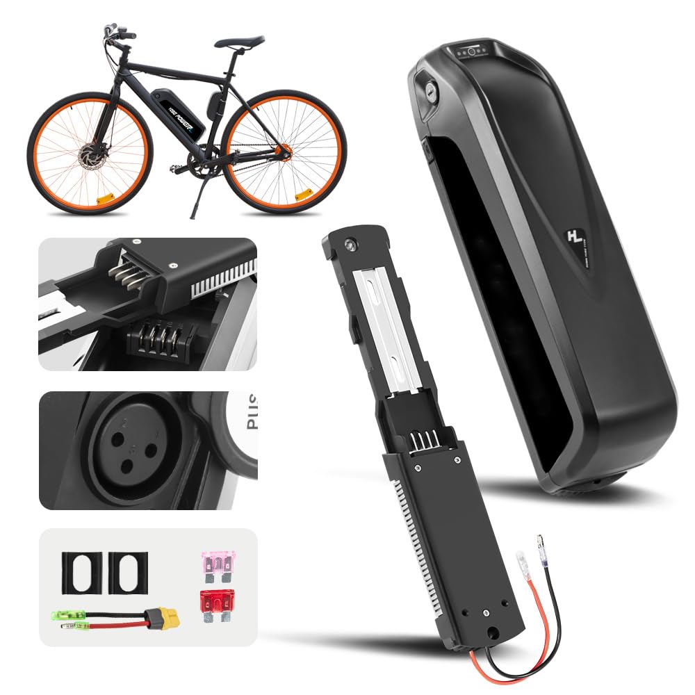 SEASON 36V 48V 52V Ebike Battery Hailong 13-20Ah Ebike Battery fits Electric Bike 1000W / 750W / 500W, Lithium-Ion Battery 4-Pins with Charger.