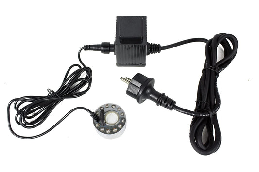 Arnusa mist maker with color-changing mode for IN & Outdoor use. Ideal for room fountains, water features, and fountain lighting.