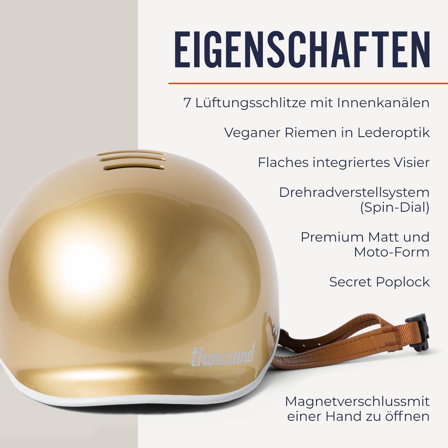 Thousand bike helmet | Heritage - Stay Gold - Medium
