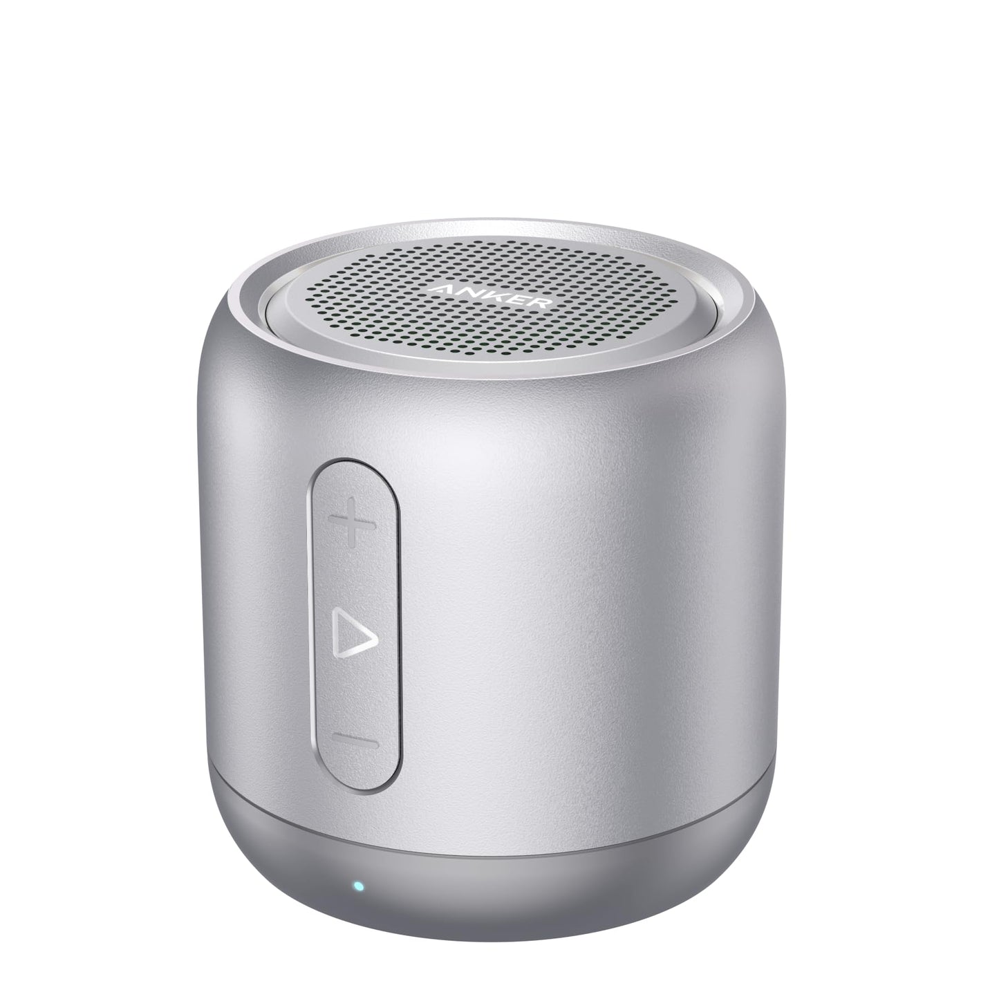Anchor Soundcore Mini Bluetooth speaker with 15 hours of playtime, fantastic sound, 20-meter Bluetooth range, FM radio, and intense bass.