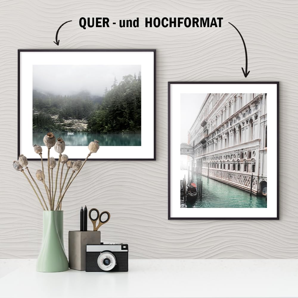 HaakDesign slim picture frame Alena Aluminum 80 x 120 cm Black (matte) Photo frame, gift idea