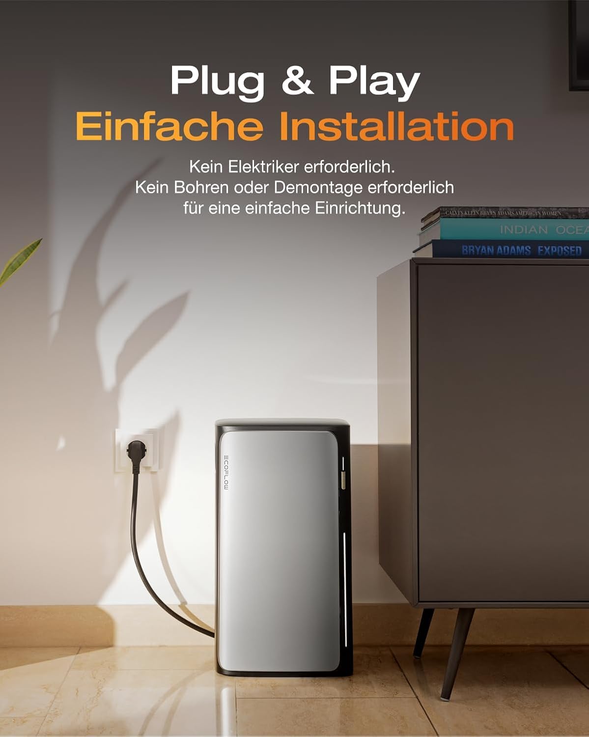 Solarway® 880Wp / 800W balcony power plant with 1.9kWh storage including outlet - 1.9 kWh EcoFlow Stream Max - Complete solar system set