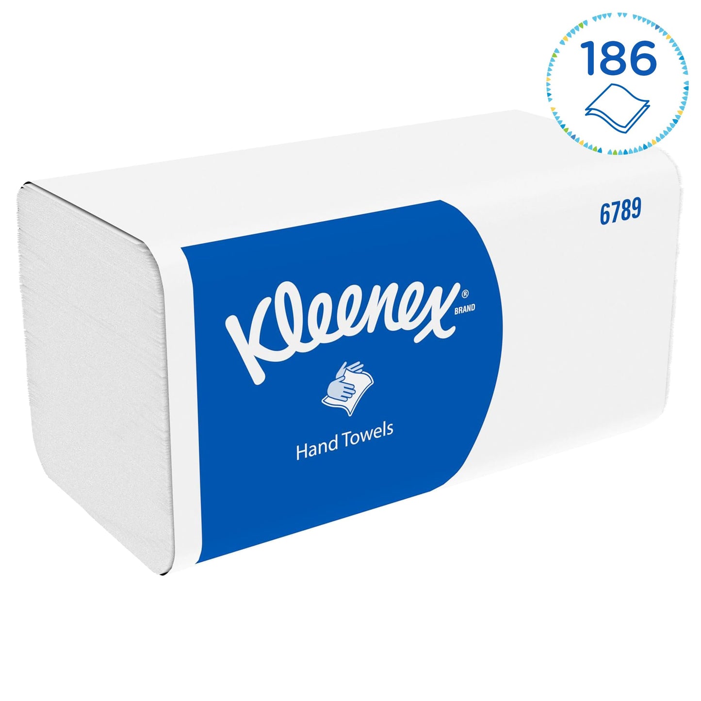 Kleenex Paper Towels with Interfold V-Fold 6789, 2-ply paper towels, 15 packs x 186 towels (total of 2,790 folded towels)