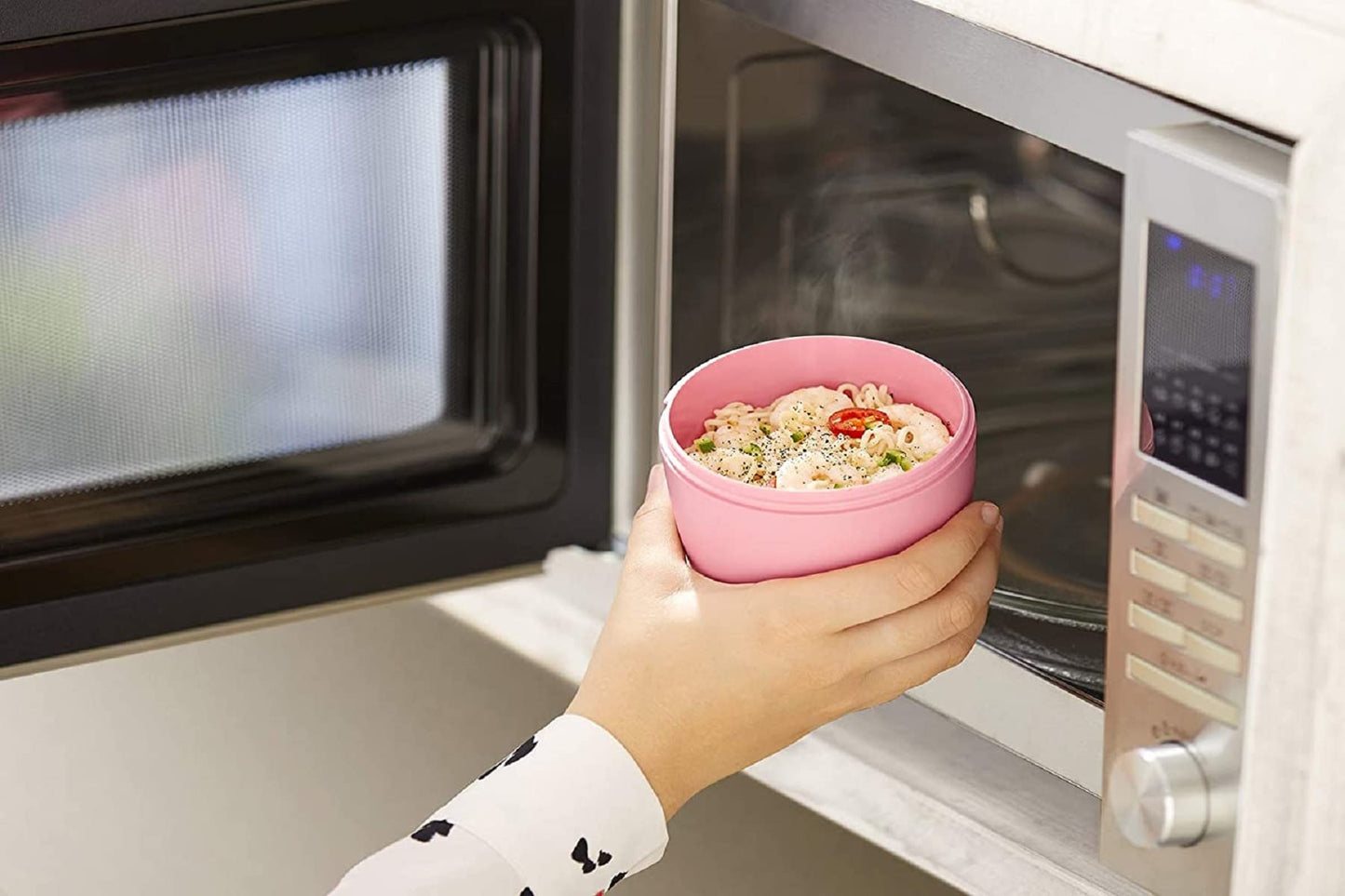 Mepal - Snackpot Duo Pack Ellipse - Practical container for storing & transporting food - Freezer safe - Dishwasher safe - Nordic Green.