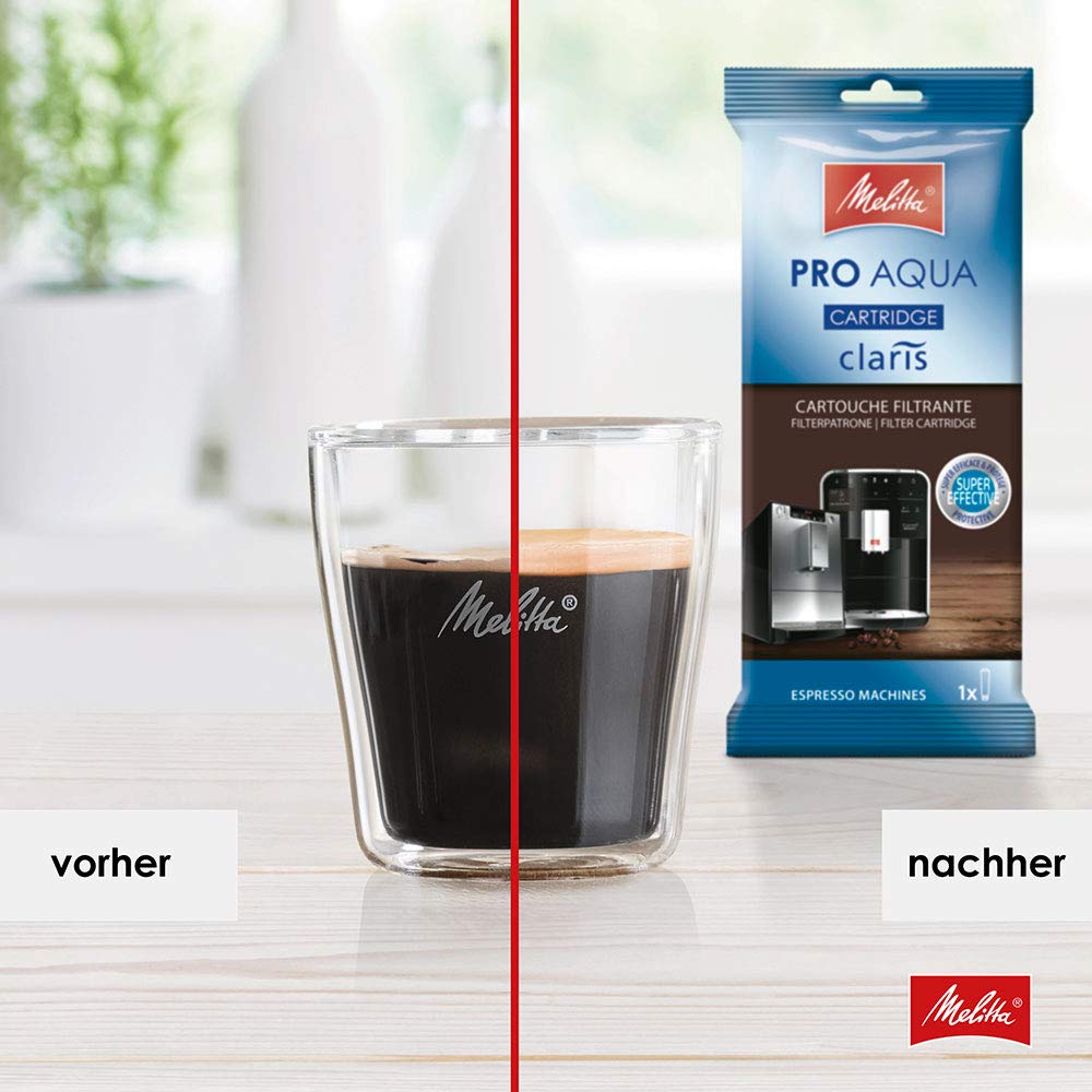 Melitta Filter Cartridges Pro Aqua (3 cartridges) - lime filter for fully automatic coffee machines, prevent limescale deposits & reduce contaminants for the best coffee taste, Old