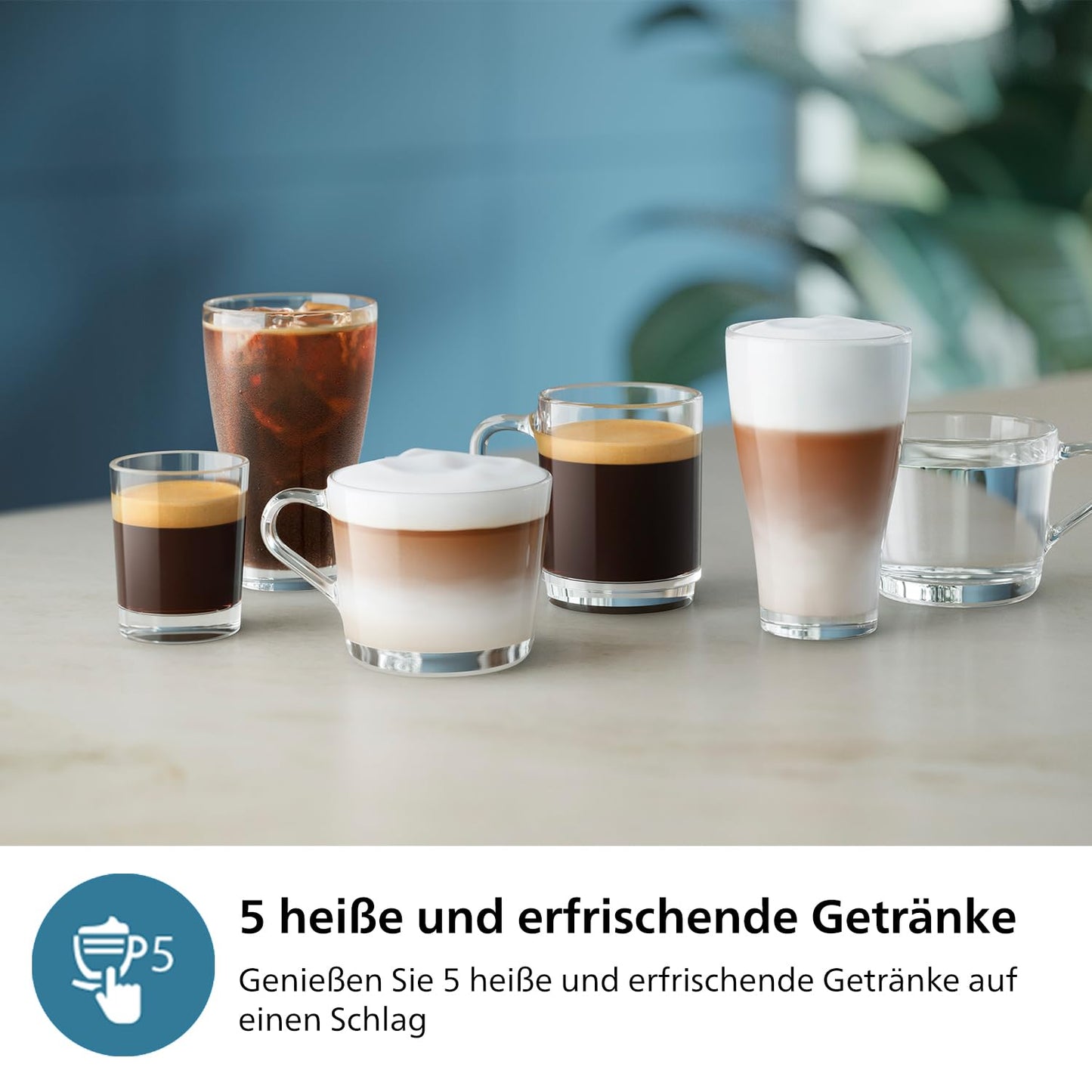 Philips 3300 Series Coffee Machine - 5 drinks, Intuitive touch display, Classic milk frother, SilentBrew, 100% ceramic grinder, AquaClean filter. Black chrome (EP3326/90)