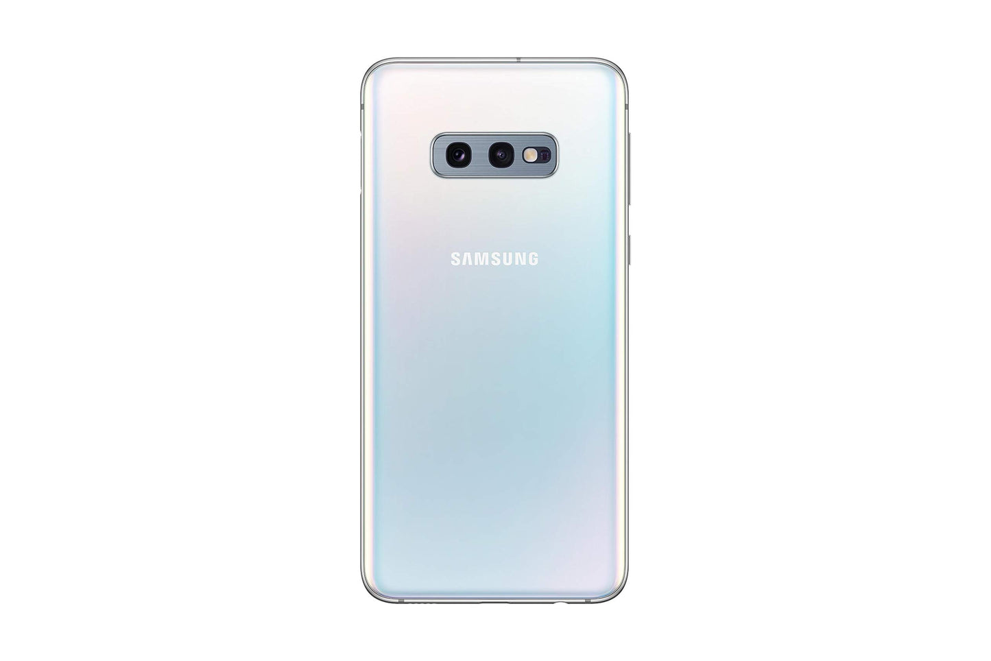 Samsung Galaxy S10e smartphone (128GB internal storage) in white.