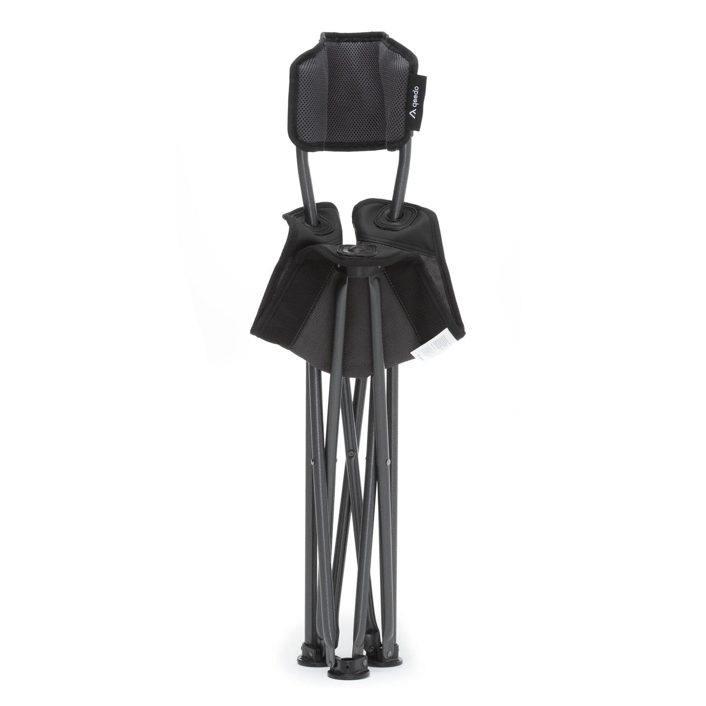 Qeedo Johnny Tripod - The comfortable & foldable three-legged stool, lightweight & compact, perfect chair for camping, fishing, festivals & traveling - Folding stool with backrest, lightweight, padded & supports up to 130 kg.