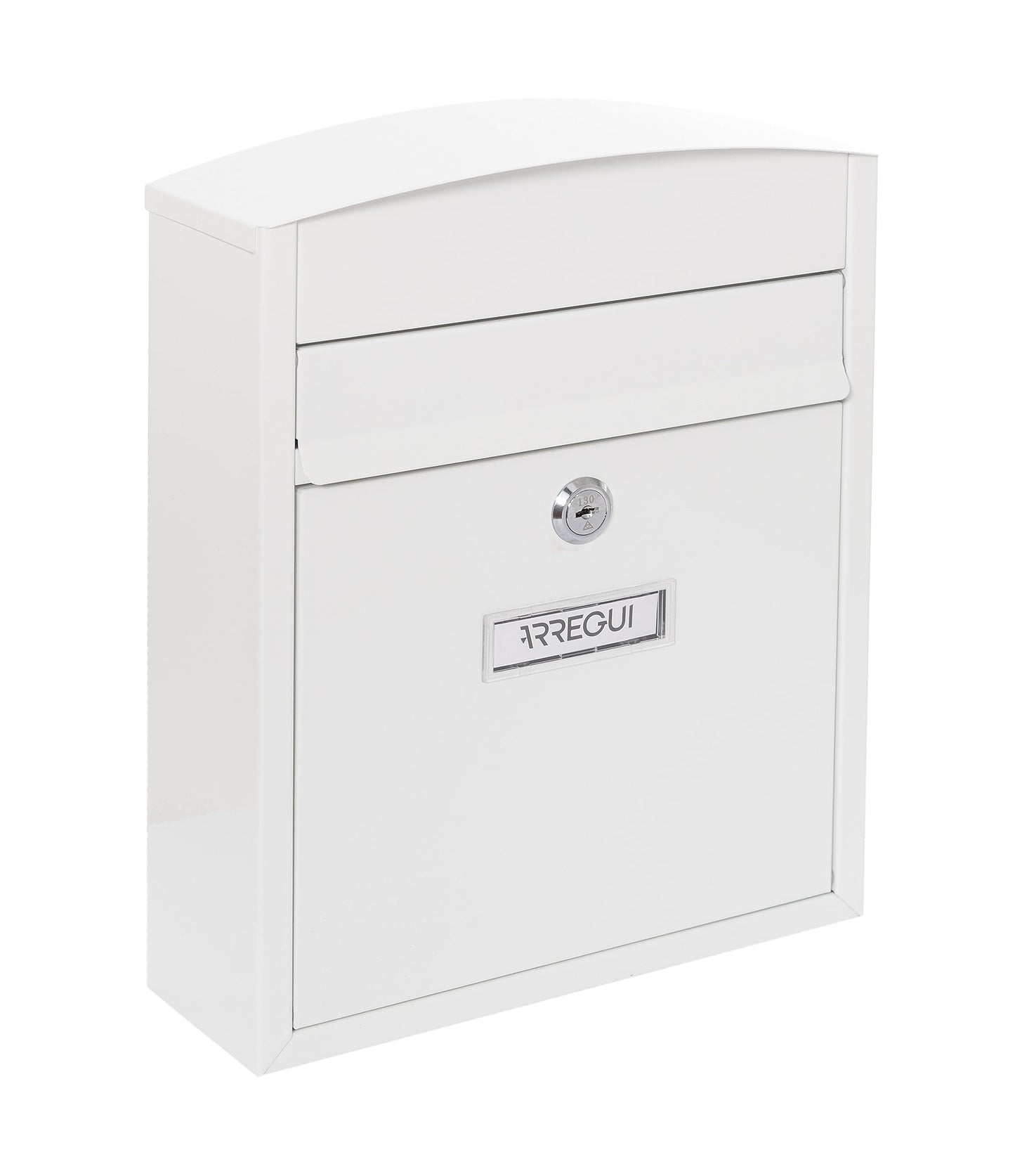 Arregui - Stainless steel mailbox, 28.5 x 24 x 9.5 cm, white.
