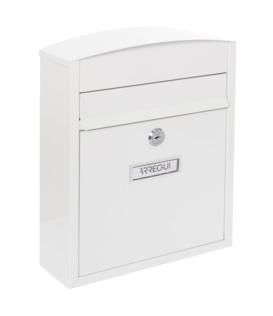 Arregui - Stainless steel mailbox, 28.5 x 24 x 9.5 cm, white.