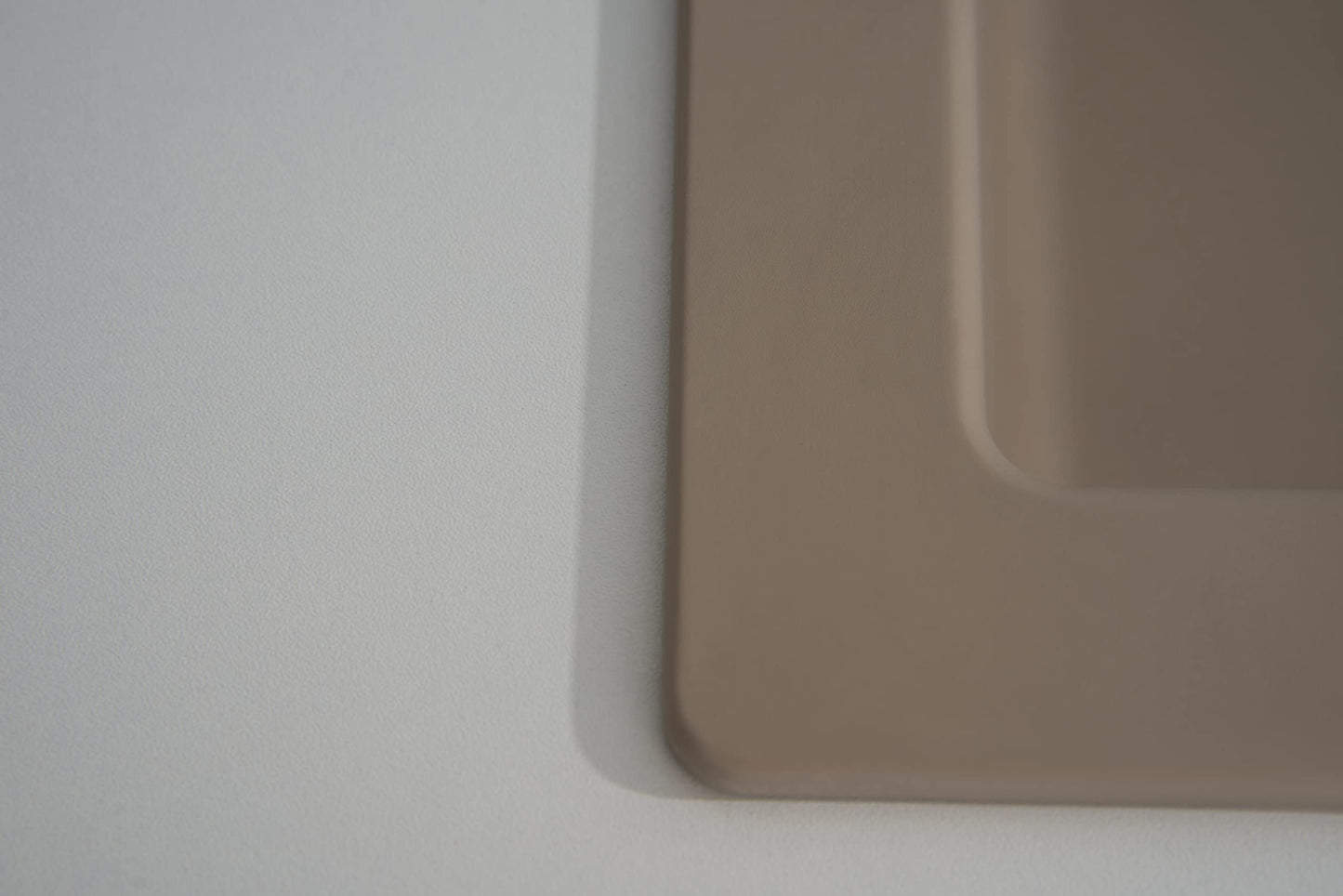Respekta Ohio mineral sink in sand beige / 1 basin inset sink in 50 x 44 cm / sink suitable for base cabinets from 50 cm width