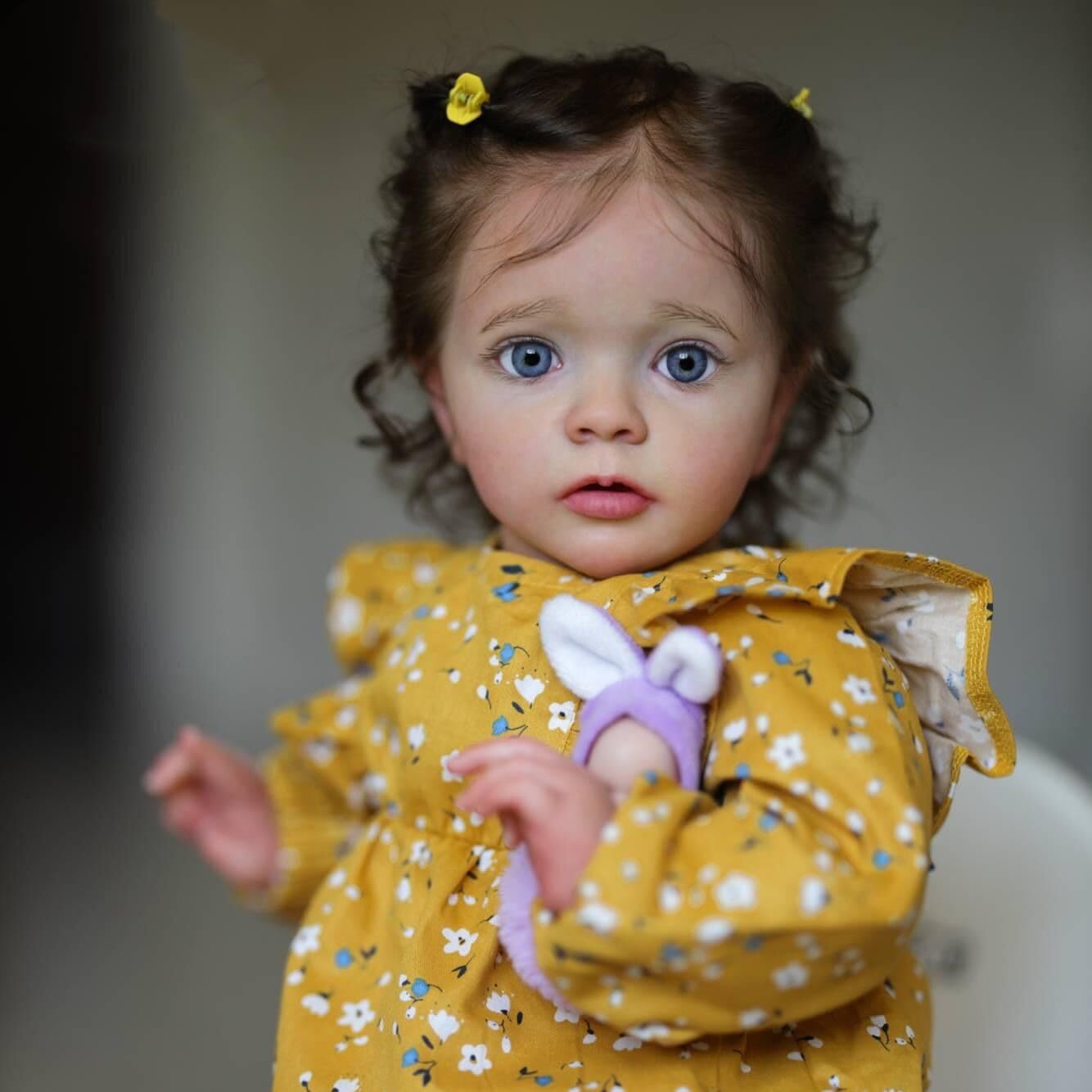Anano Reborn baby girl lifelike 24 inches 60cm realistic beautiful reborn toddler baby doll like a real baby reborn cloth body baby doll Missy with hair