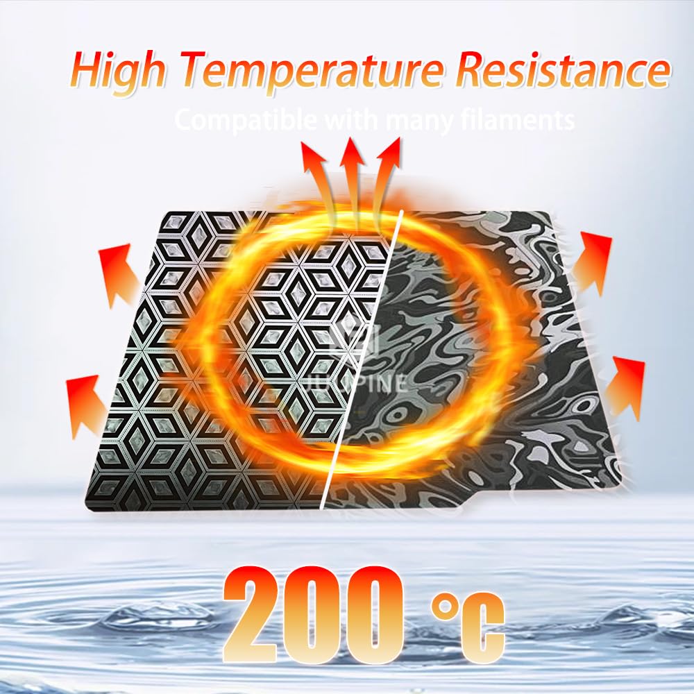 JUUPINE bamboo board Xiangyun + Crystal plate for Bambu lab a1 X1C X1 X1E P1P P1S, 257 x 257 mm carbon plate for bambulab filament