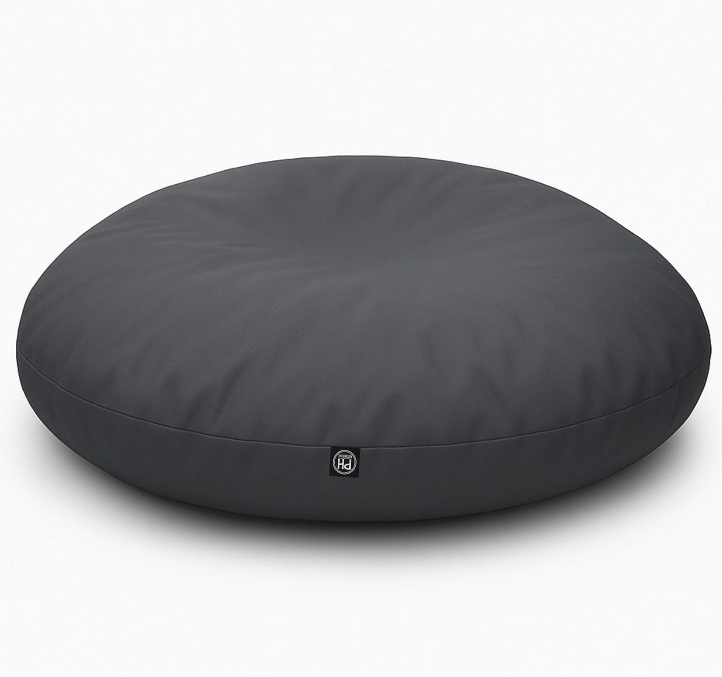 PATCH HOME 2 in 1 bean bag chair floor cushion for adults & kids - gaming with filled cushion seat beanbag (anthracite, Ø 155cm)