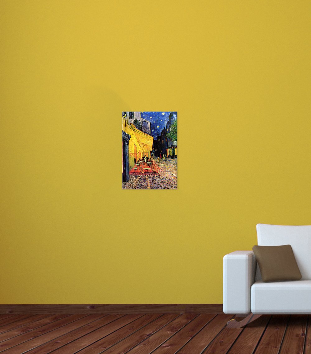 Picturedepot24 Canvas Print | Vincent van Gogh - Café Terrace at Night in 50x70 cm as wall art | Wall decor decoration home old masters | NEW-180223-50x70-caa