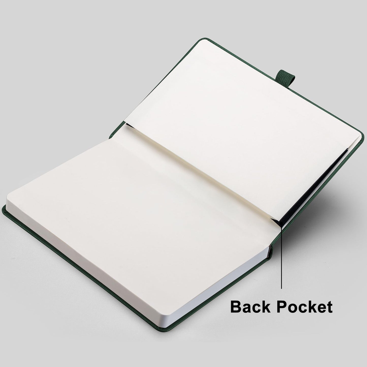 RETACY Notebook A5 Blank 2 Pack - 384 pages Unlined Notebooks with 100gsm Blank Paper, Pen Loop, Inner Pocket, for Sketching School Women Men 14.5 x 21cm-Cyan