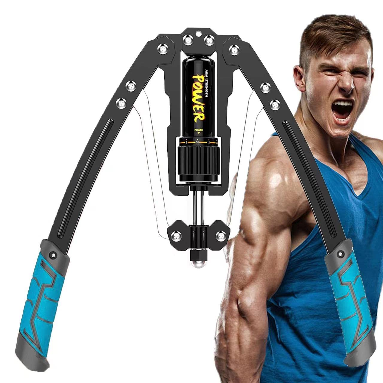 Power Twister LEJIEYIN Exercise Equipment Chest Adjustable 10-200kg Hydraulic Arm Twister Chest Trainer Upper Body Training Device Workout Shoulder-Chest Trainer Fitness at Home for Women & Men
