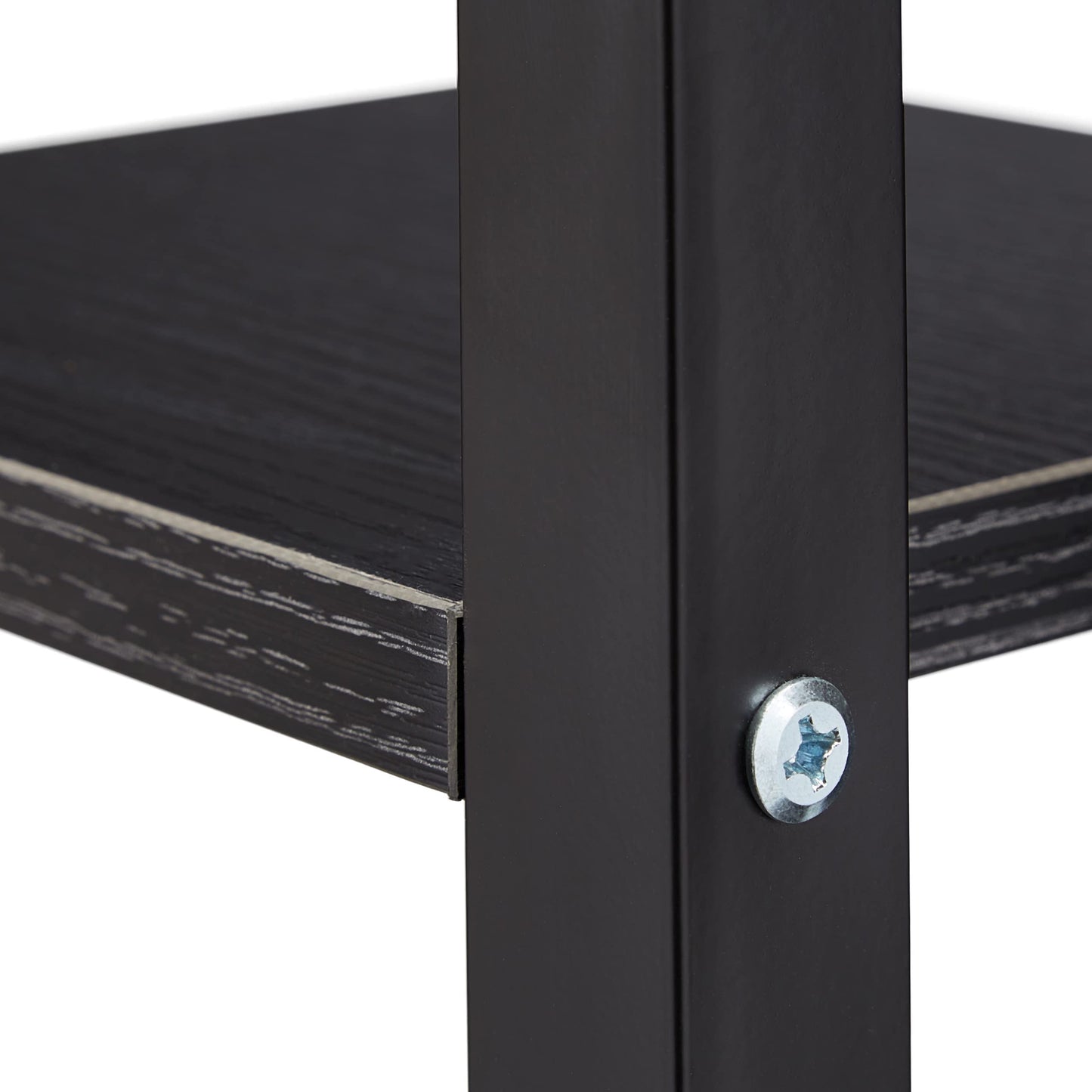Relaxdays plant stand, flower shelf with 5 tiers, H x W x D 117 x 43 x 22 cm, steel and MDF, indoor flower rack, black