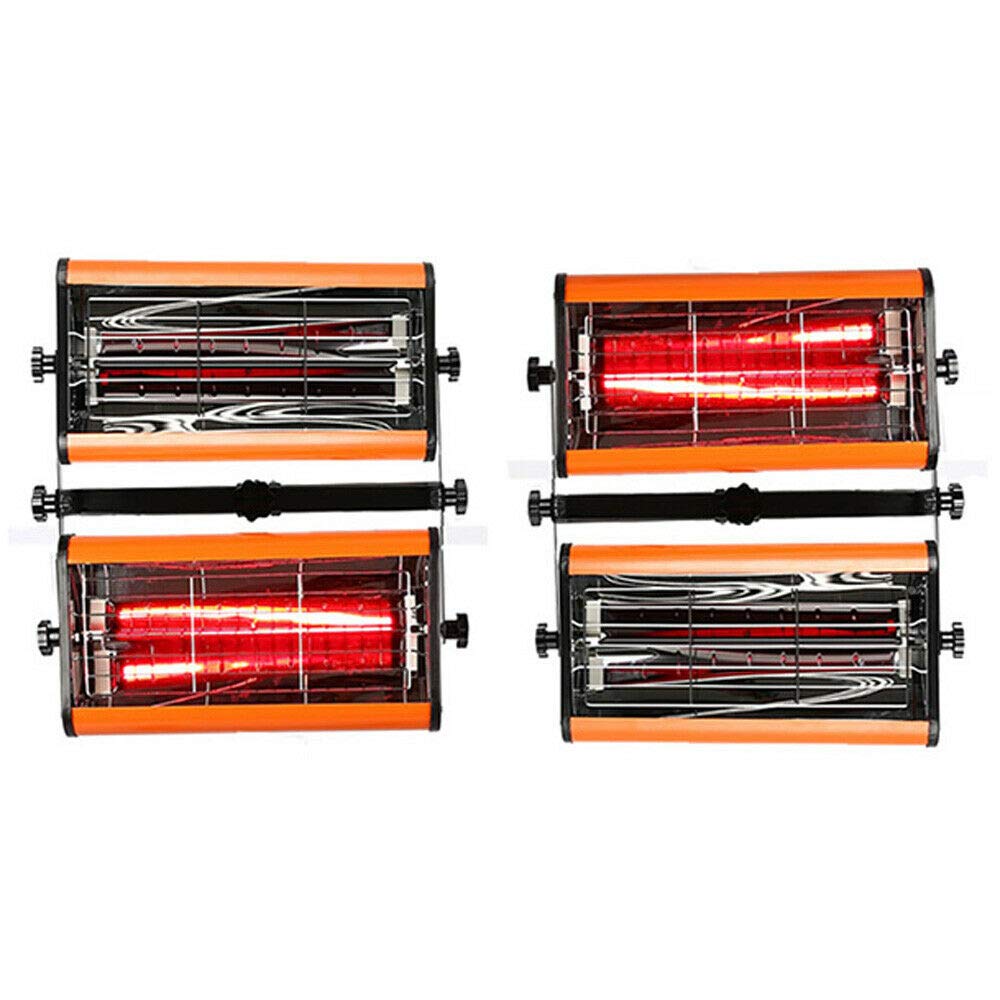 TIXBYGO Paint Dryer Infrared Dryer Lamp Auto Body Repair Paint Dryer (2200W, 2 Lamps, 40-100°C, Drying Area 800 x 800mm, Max. Height 170cm, Timer 1-30 min)