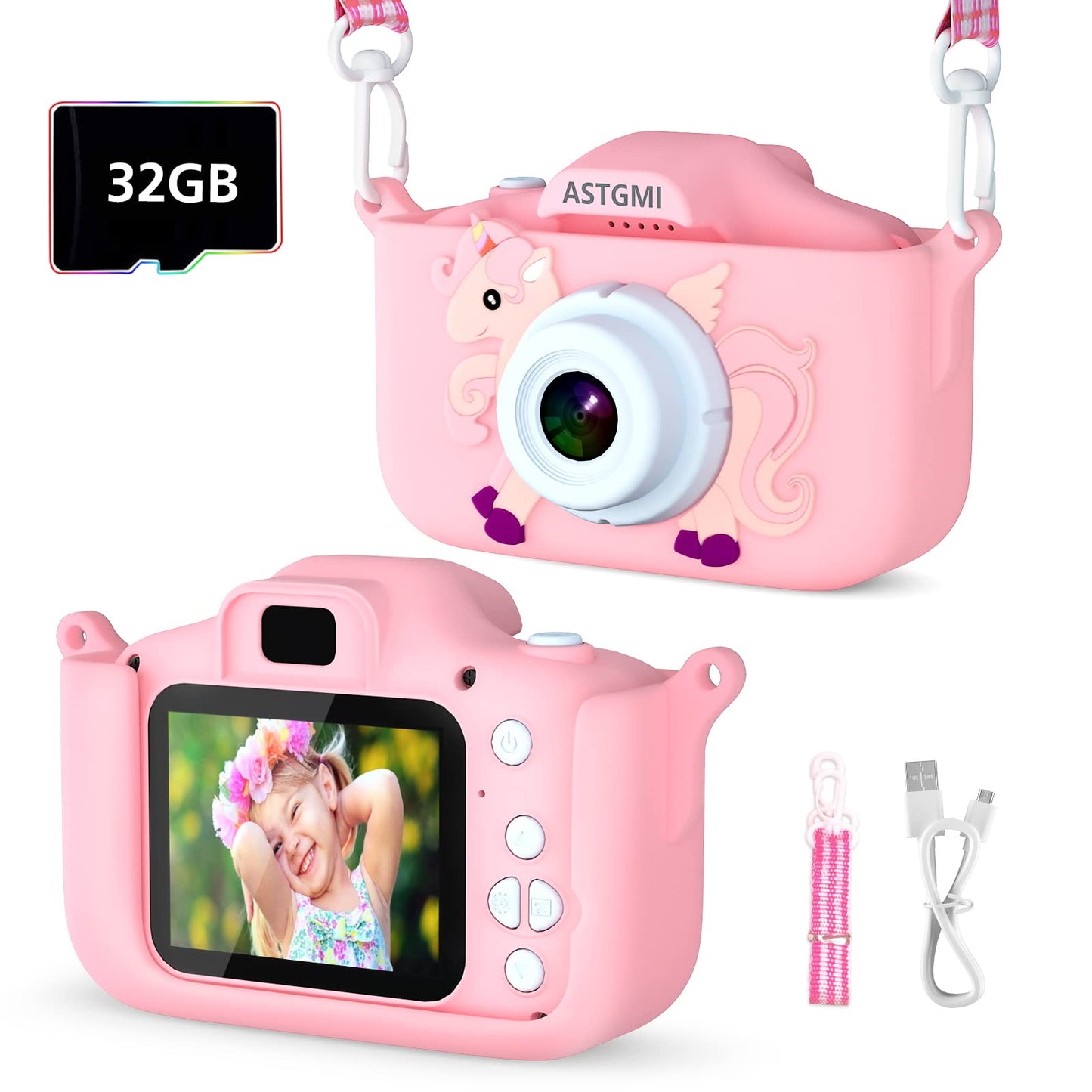 Kids camera, 2.0” display digital camera, gifts for 3-12 year old boys and girls, 1080P HD anti-drop children's camera for birthday and Christmas toy.