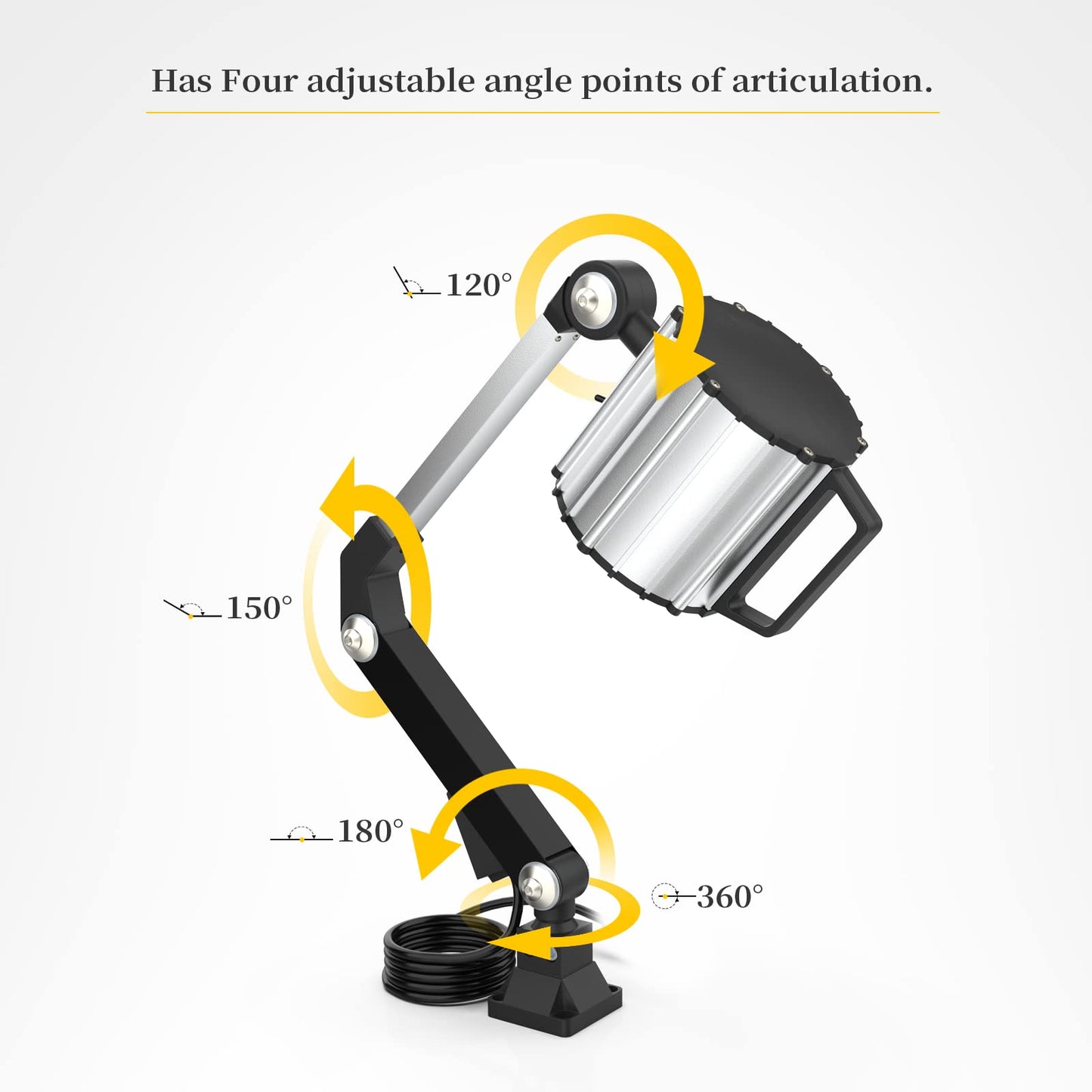 LED Tool Lathe Lamp Machine Light Long Arm 12W 110V 220V Adjustable Waterproof Work Light Spotlight (12W)