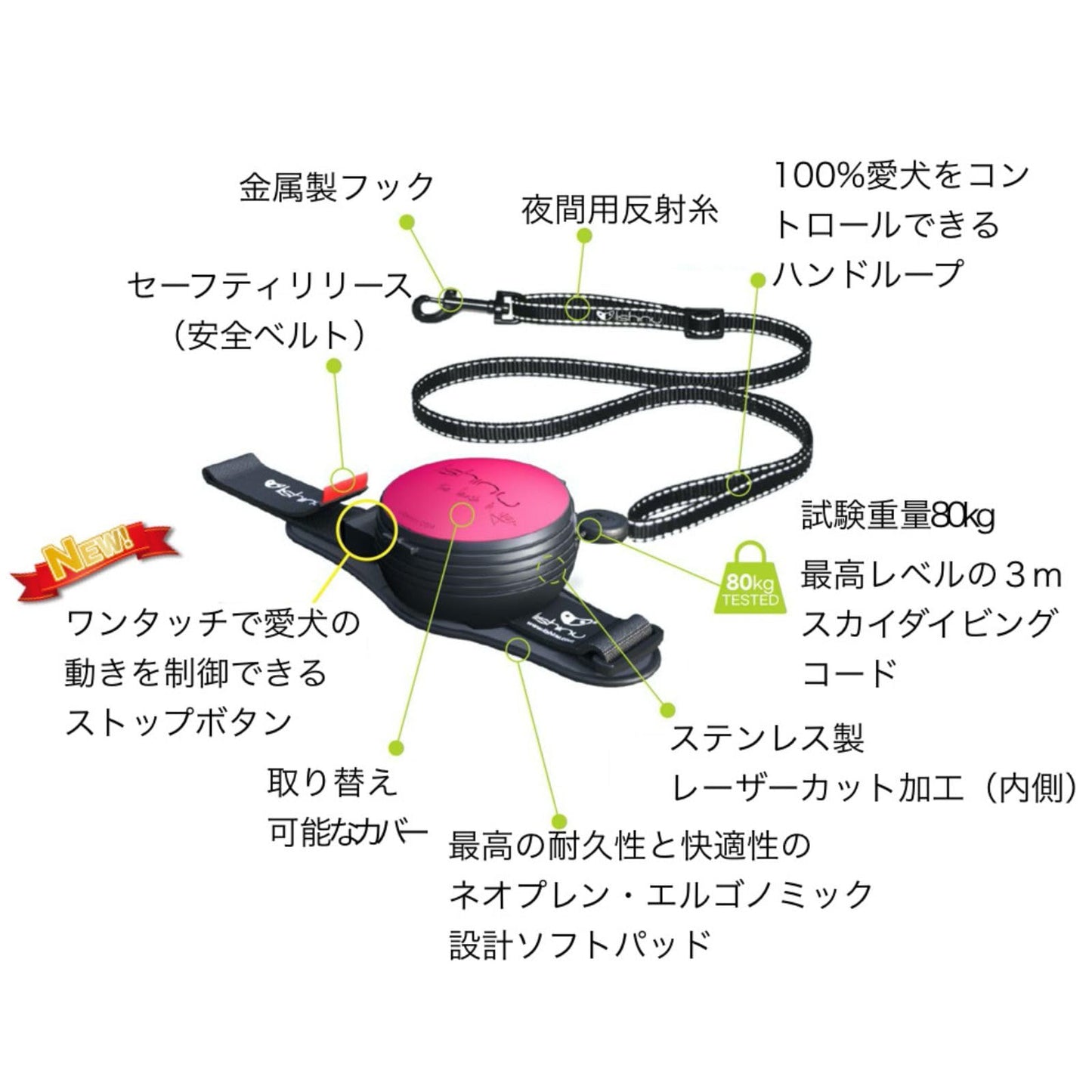 Lishinu3 Bungee with Full-Stop Blue L