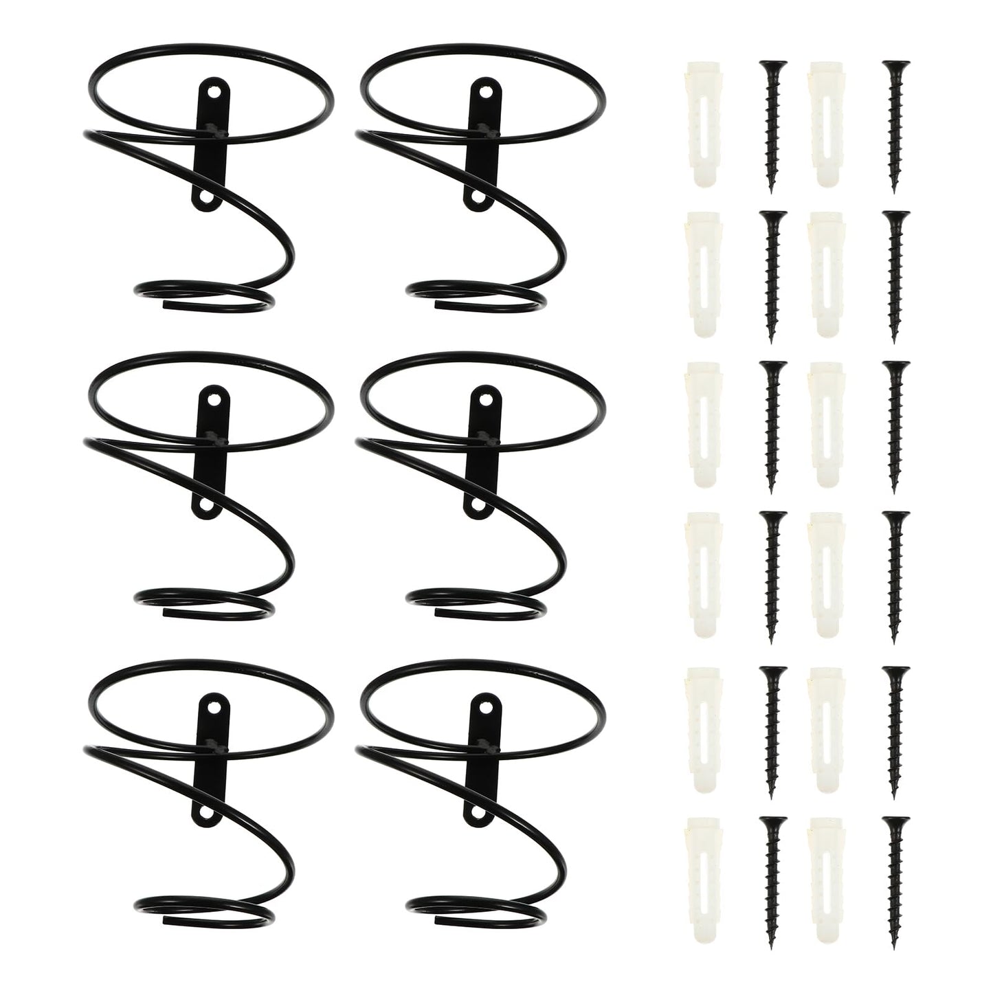 6-piece wall wine racks metal hanging red wine bottle display holder single wine bottle racks organizer for cellar living room
